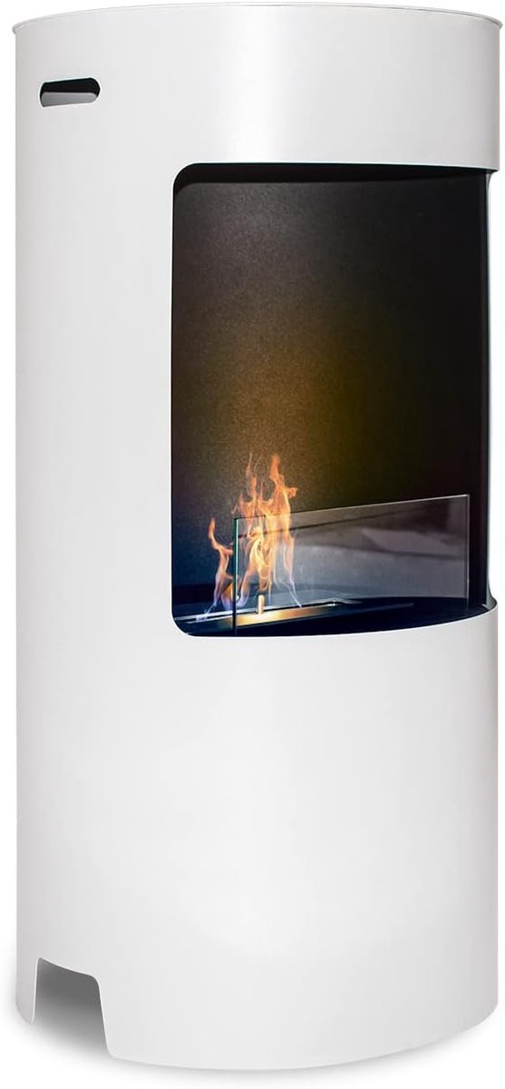Vloerhaard - Binnenhaard Designhaard - Sfeerverwarming Binnen - Roestvrij Staal - 40x80cm - Wit
