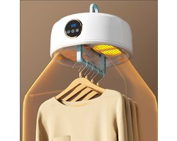 Opvouwbare Kledingdroger – Mini Draagbare Droger – UV Sterilisatie & Anti-mijt – Met Timer & Oververhitting Beveiliging – Voor Thuis & Studenten – Wit
