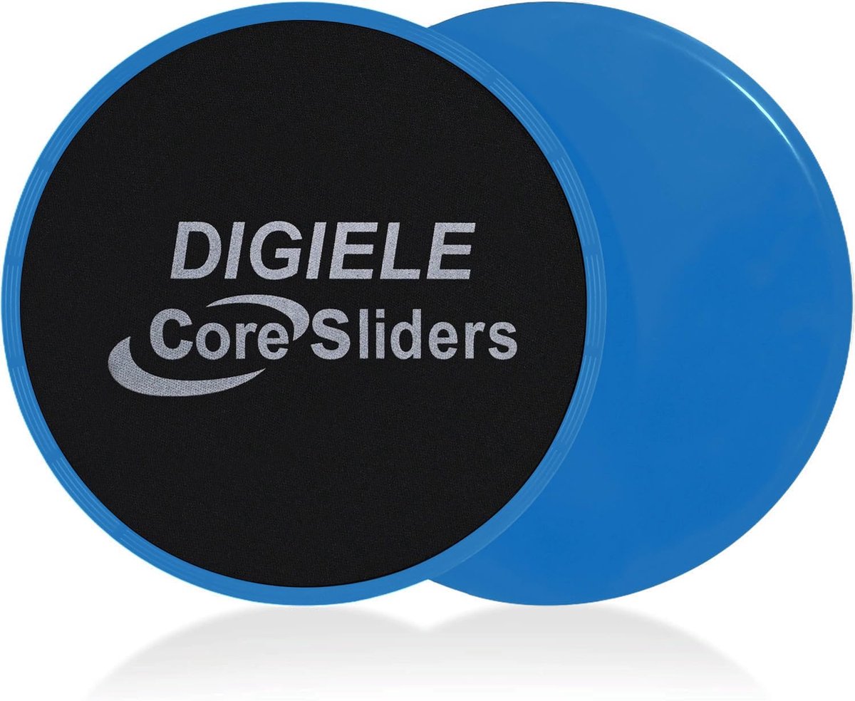 Glij discs - Fitness sliders - Kracht training - Dubbelzijdig gebruik - 17.8 cm diameter - Blauw