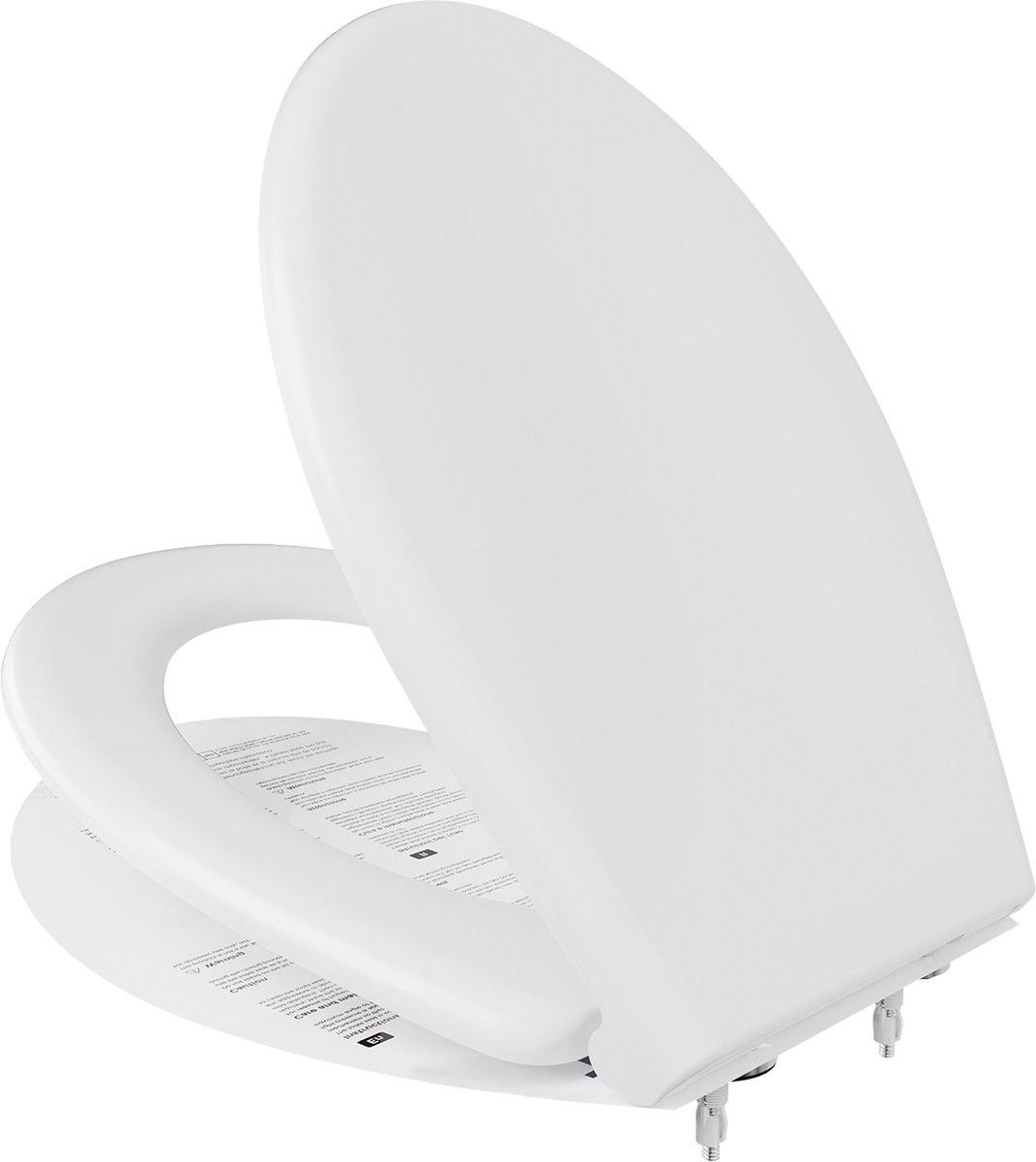 CECIPA Max WC bril - Duroplast - Universele Vorm - Softclose - Toiletbril met deksel - Easy Clean functie - Inclusief Bevestigingsmateriaal - Wit