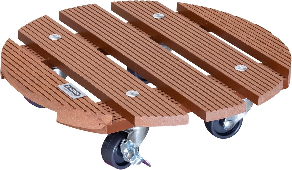 Plantentrolley - Bloementrolley - Planten Verplaatsen - Met 2 Remmen - Ø 29 cm - Terracotta