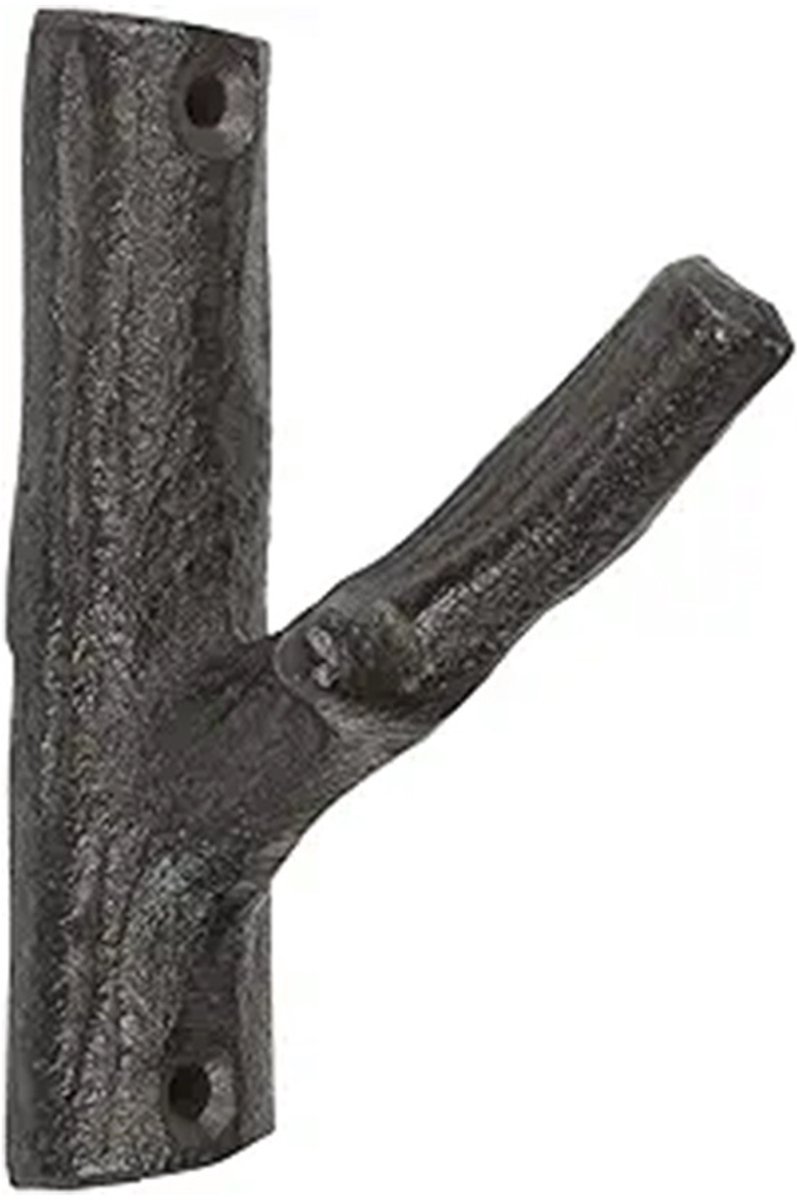 Gietijzeren Enkele Muurhaak – Bruin – 8,9 cm (3,5 inch)