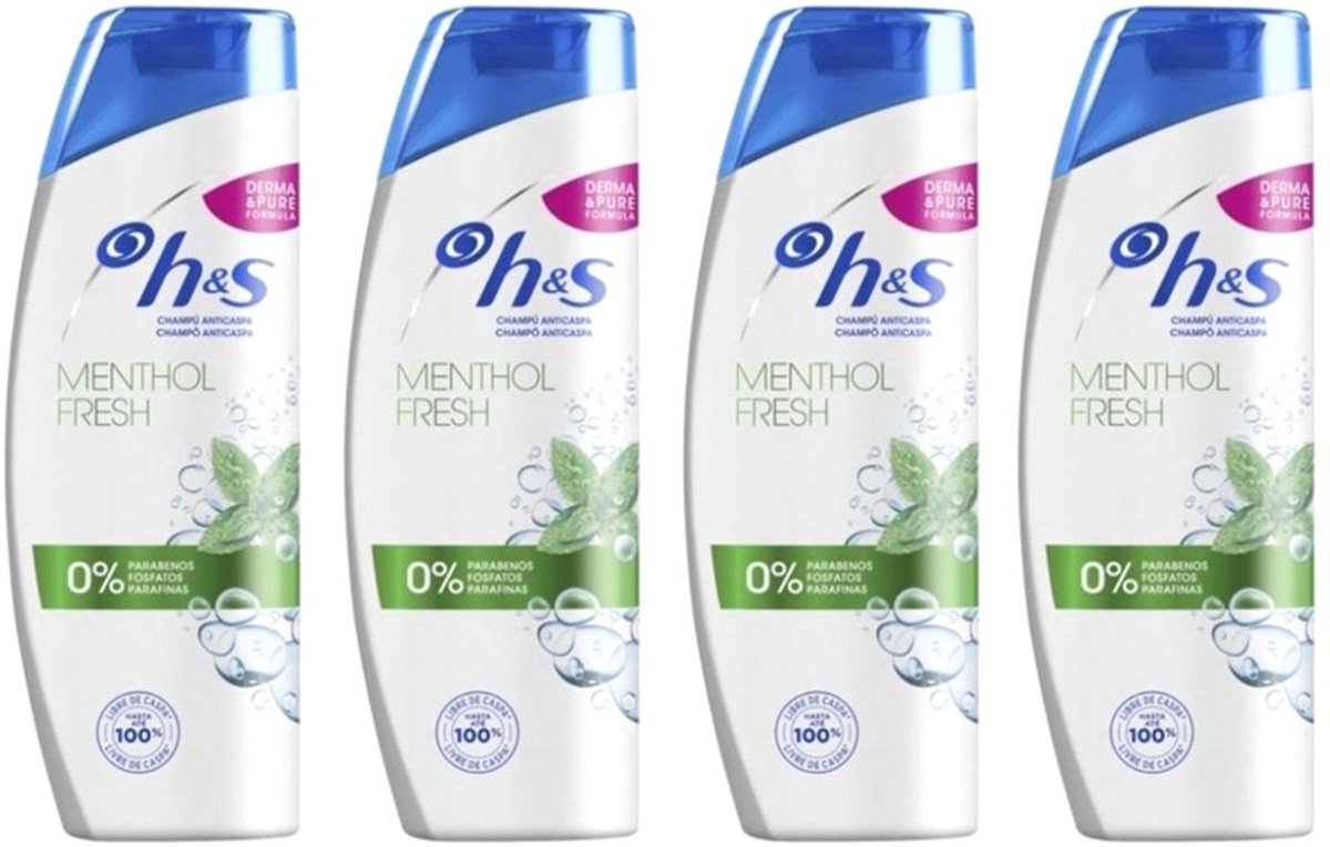 Head & Shoulders Shampoo - Menthol Fresh 4 x 200 ml