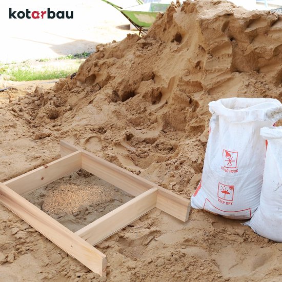 KOTARBAU® Grondzeef, Bouwzeef, 3 x 3 mm, Staal + Hout, 80x50 cm, Zandzeef, Zwart Natuurlijk, Tuinzeef, Grote Grondzeef, Compostzeef, voor Aarde en Stenen van Merkloos	 — afbeelding 2