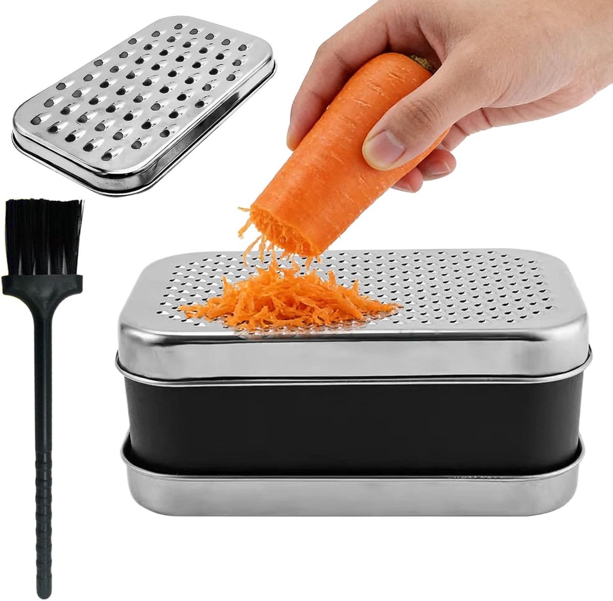 Keuken Rasp - Groente Rasp - Maaltijd Bereiding - Met Opvangbak - 17 cm