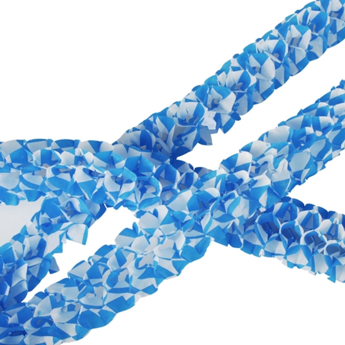 10x 2 Guirlandes papier Ø 8 cm · 2 m Beiers blauw - Mini brandvertagend