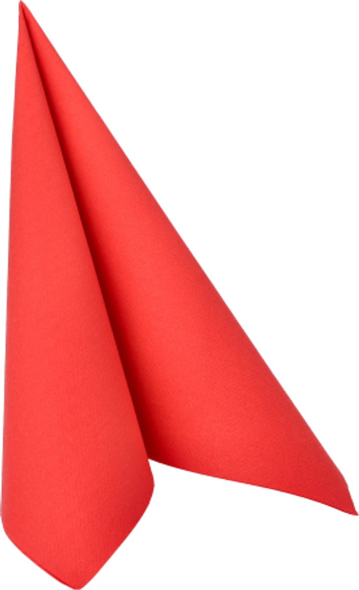 8x 20 Servetten ROYAL Collection 1/4 vouw 40 cm x 40 cm rood