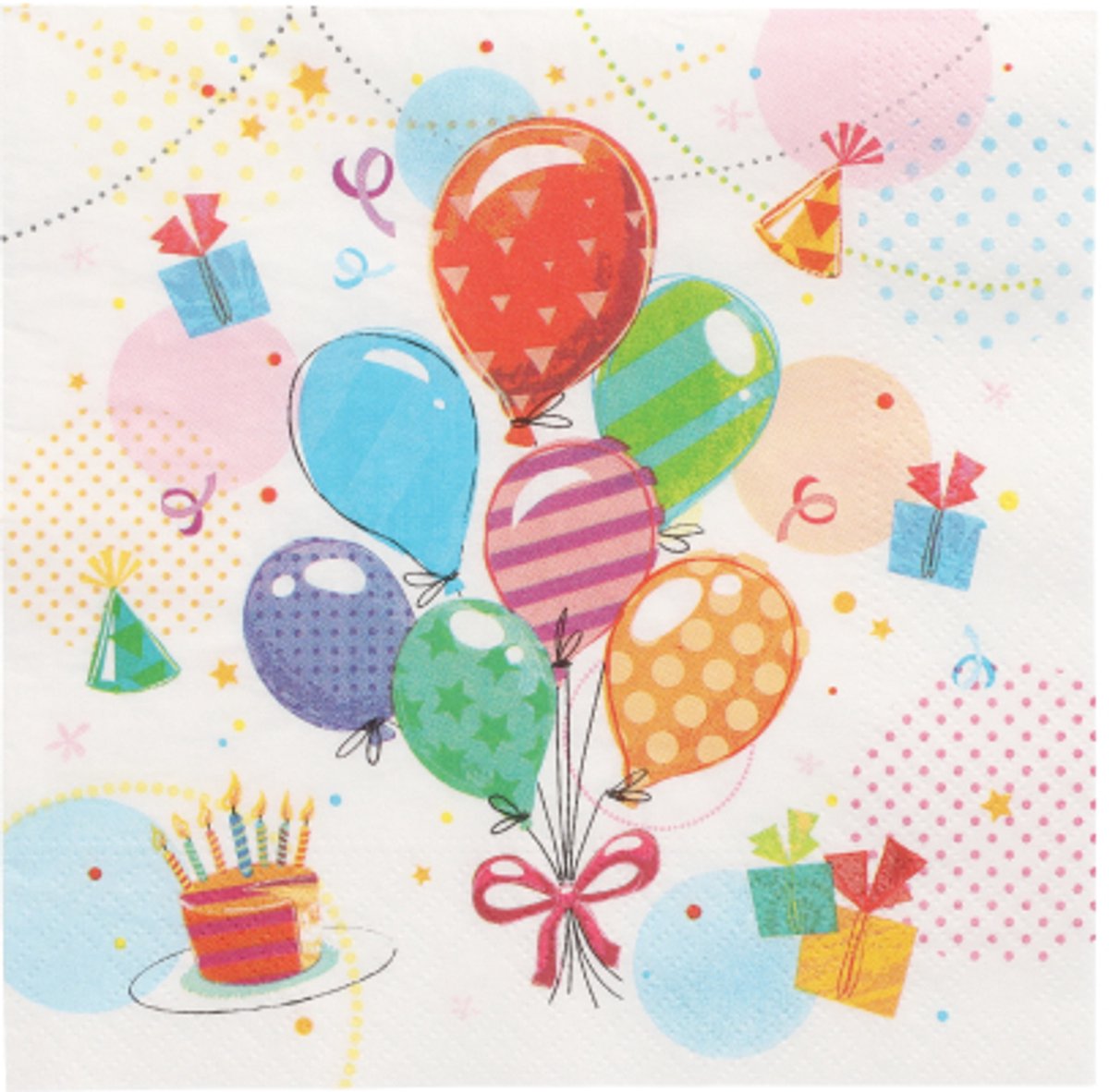 10x 20 Servetten 3-laags 1/4 vouw 33 cm x 33 cm Fete