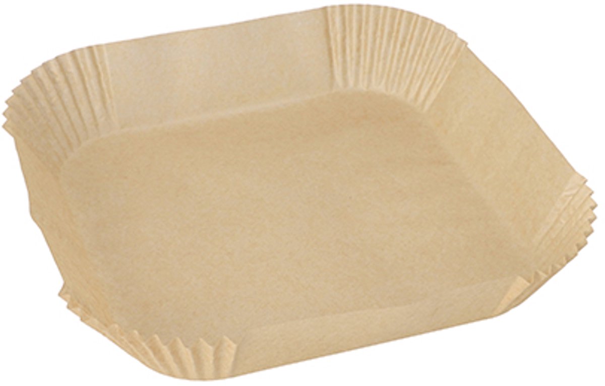 10x 100 Bakpapier 20 cm x 20 cm x 45 cm bruin voor heteluchtfriteuses