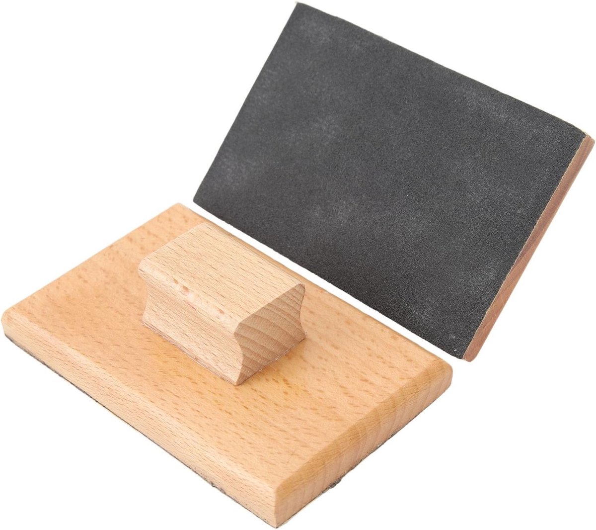 Houten Muziekzandblok - Ritme Instrument - Muziek Leren - Schuurpapier Oppervlak - 10x6cm