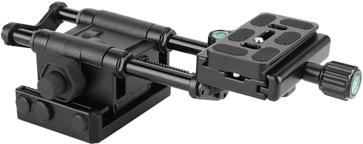 Macro Camera Slider - Focus Rail - Gedetailleerd Fotograferen - Precisie Verstelling - 65mm Beweging - Zwart