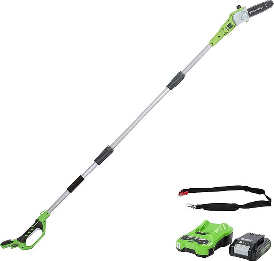 Accu Hoogsnoeier - Telescoop Snoeischaar - Hoge Takken Snoeien - Verstelbare Stok - 20 cm Zaagblad — afbeelding 2