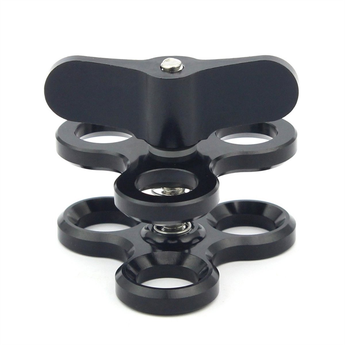 Geschikt voor Aluminium drievoudige klembevestiging voor duikcamera's, vlindercamera's, clipbevestiging, arm voor verlichting
