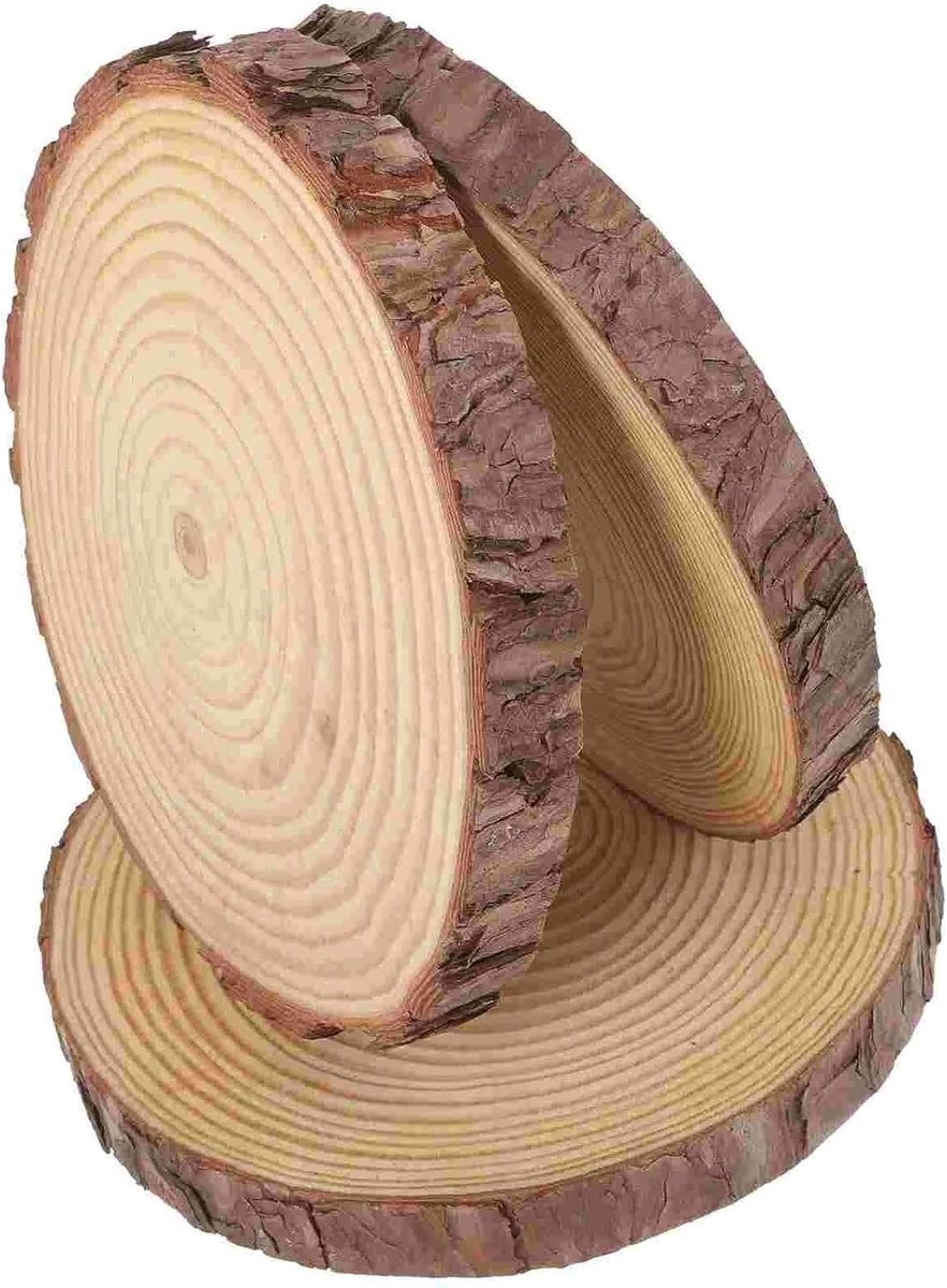 Houten Stapstenen - Tuinpad Stenen - Tuin Decoratie - Weerbestendig Materiaal - 20 cm - Bruin