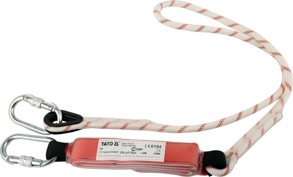 Yato YT-74236 - Valbeveiligingsset - Amortyzator - Karabijnhaken - 1,8m