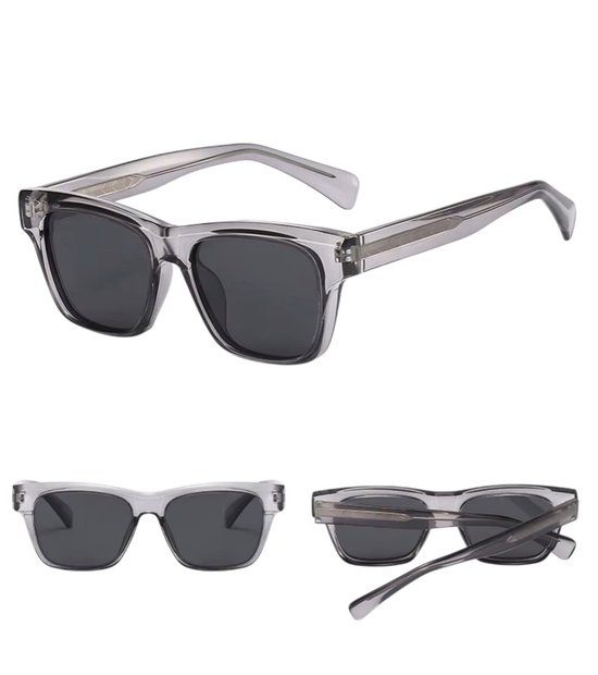 Loud and Clear® - Zonnebril - Heren - Dames - Vierkant - Grijs - Gepolariseerd - Polariserend van Merkloos — afbeelding 2