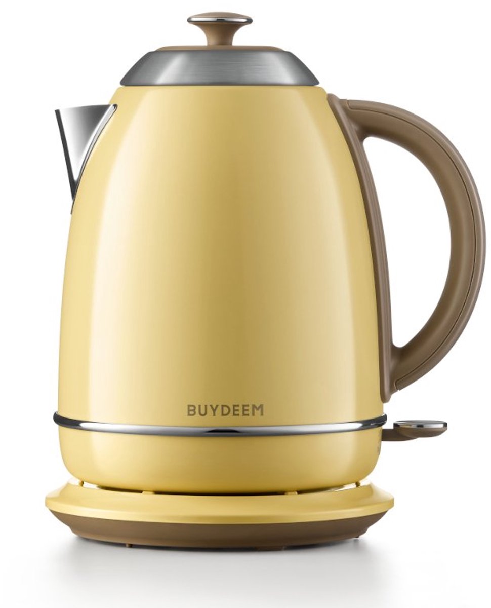 BUYDEEM K640E - Retro Waterkoker - Mellow Yellow - 2400W - 1.7L