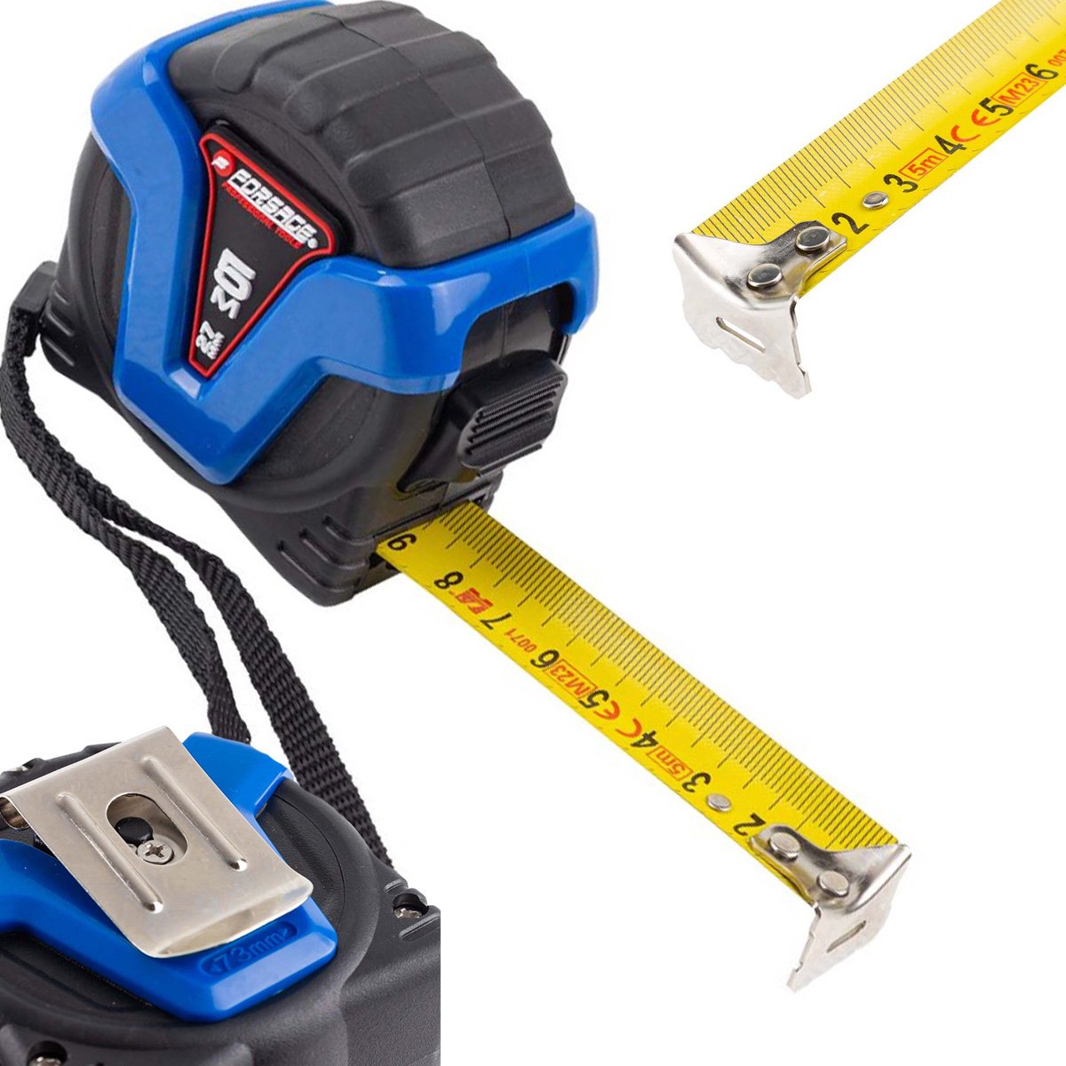 Forsage - Meetlint - 5m x 27mm - ABS Behuizing - Blokkeer Mechanisme