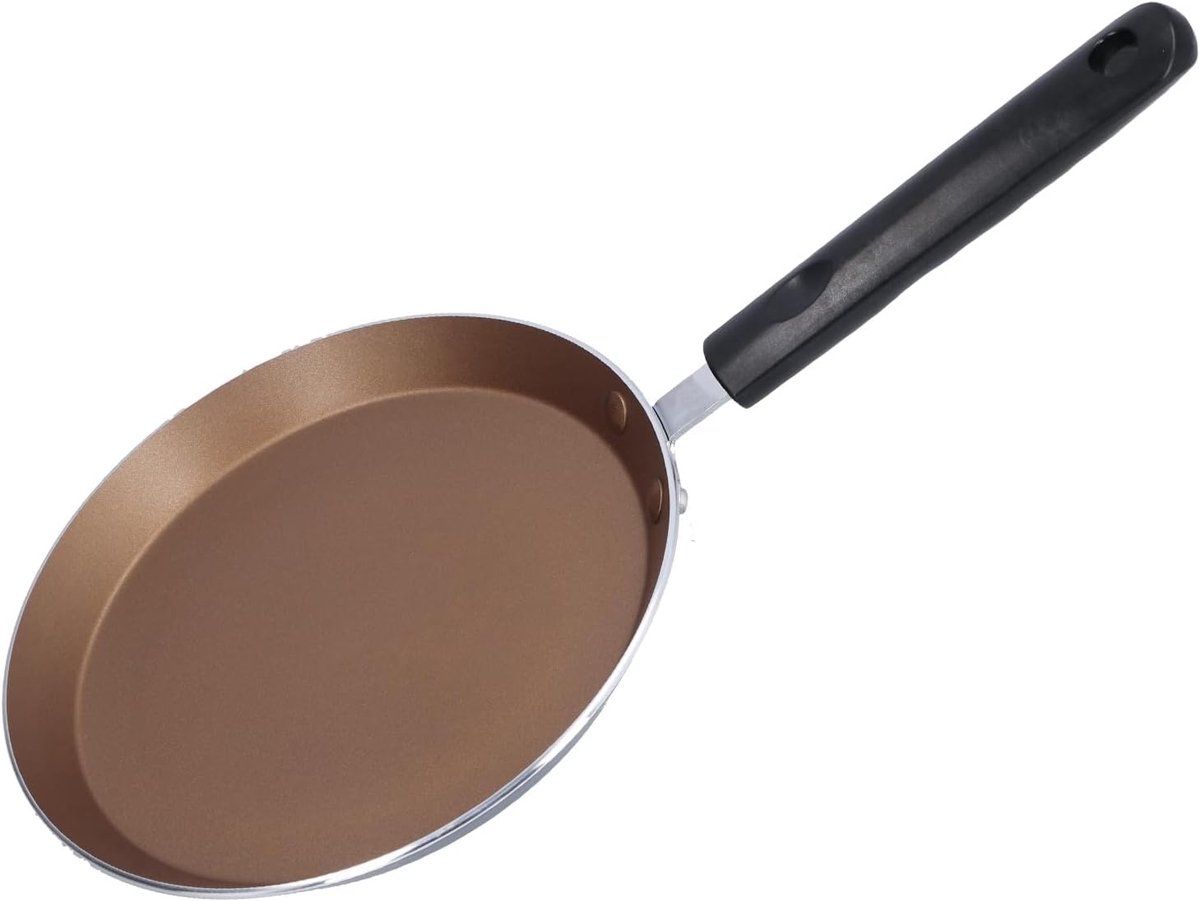 Omelet Koekenpan - Pannenkoek Pan - Ontbijt Maken - Anti-aanbak Steen - 18 cm Diameter - Goud