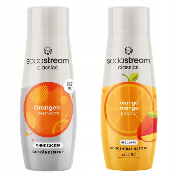 Sodastream - Limonadesiroop - Sinaasappel Zero - Mango Zero - Zonder Suiker