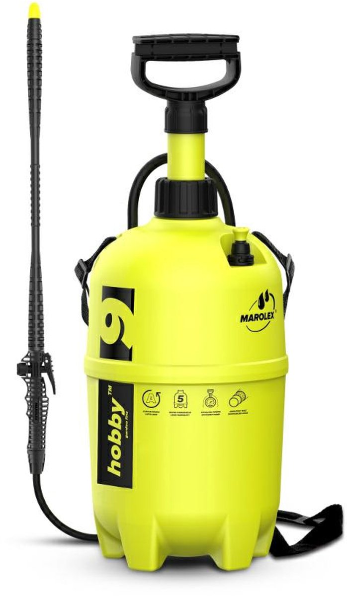 Marolex Hobby - Drukspuit - 9L - Polipropyleen Lanse - Chemisch Bestendig
