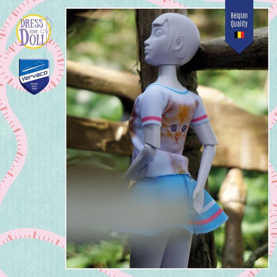 Poppen Outfit Set - Kleding maken poppen - Poppen aankleden - Creatieve hobby - 31 x 24 x 1 cm — afbeelding 2