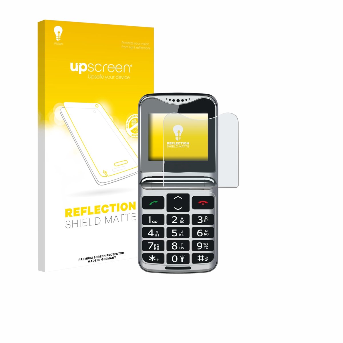 upscreen - Screenprotector voor bea-fon Fold 10 LTE - Folie Beschermfolie anti glare matte