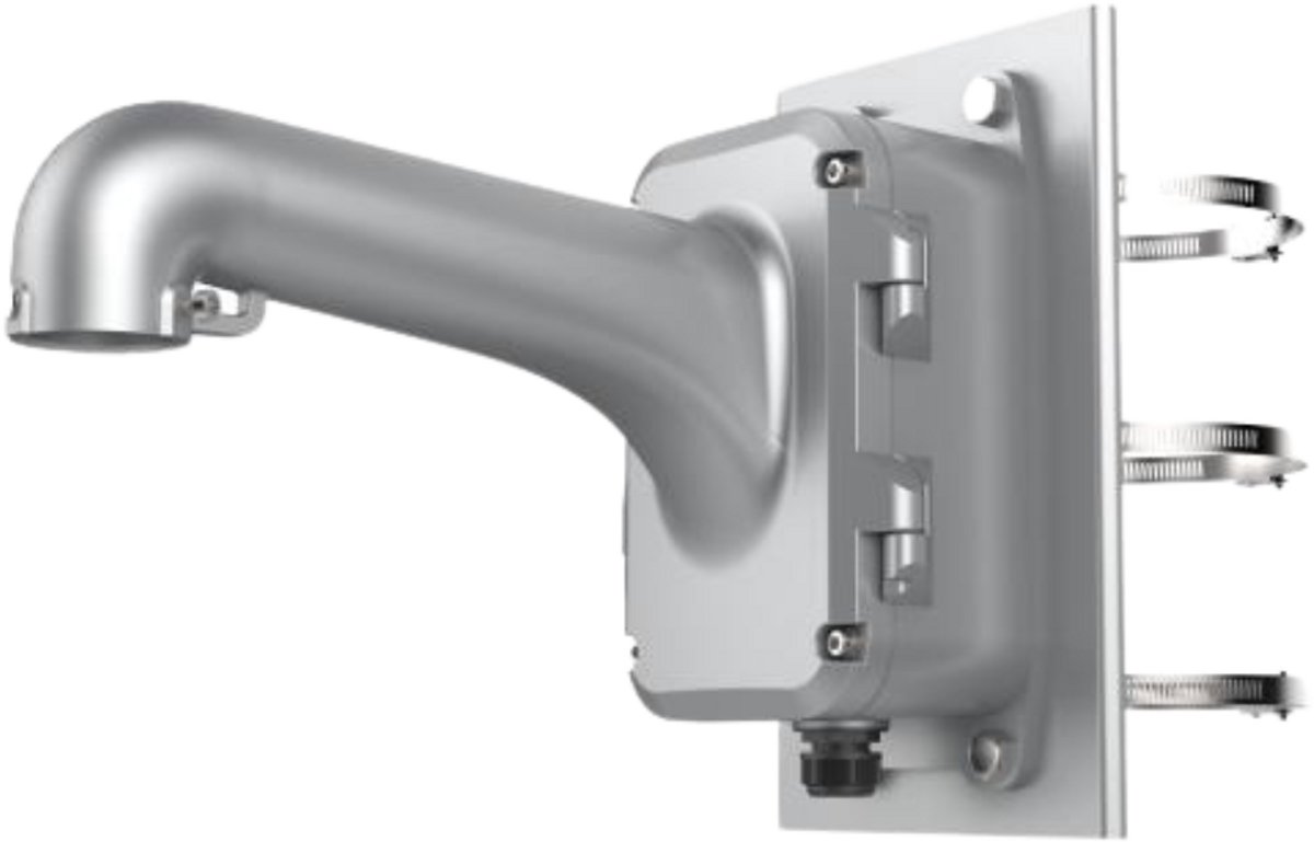 Hikvision DS-1604ZJ-BOX-POLE paalbeugel met montagebox van aluminium