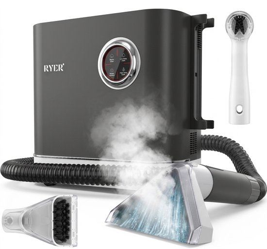 RYER Tapijtreiniger met Stoomfunctie 100° - High End 1600W - Stoomreiniger voor Bank reiniger - Zetelreiniger - Meubelreiniger - Ultimate