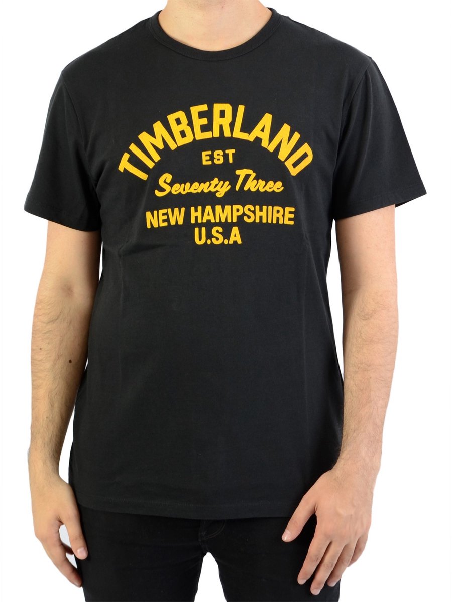 T-shirt SS geïnspireerd op verf Zwart
