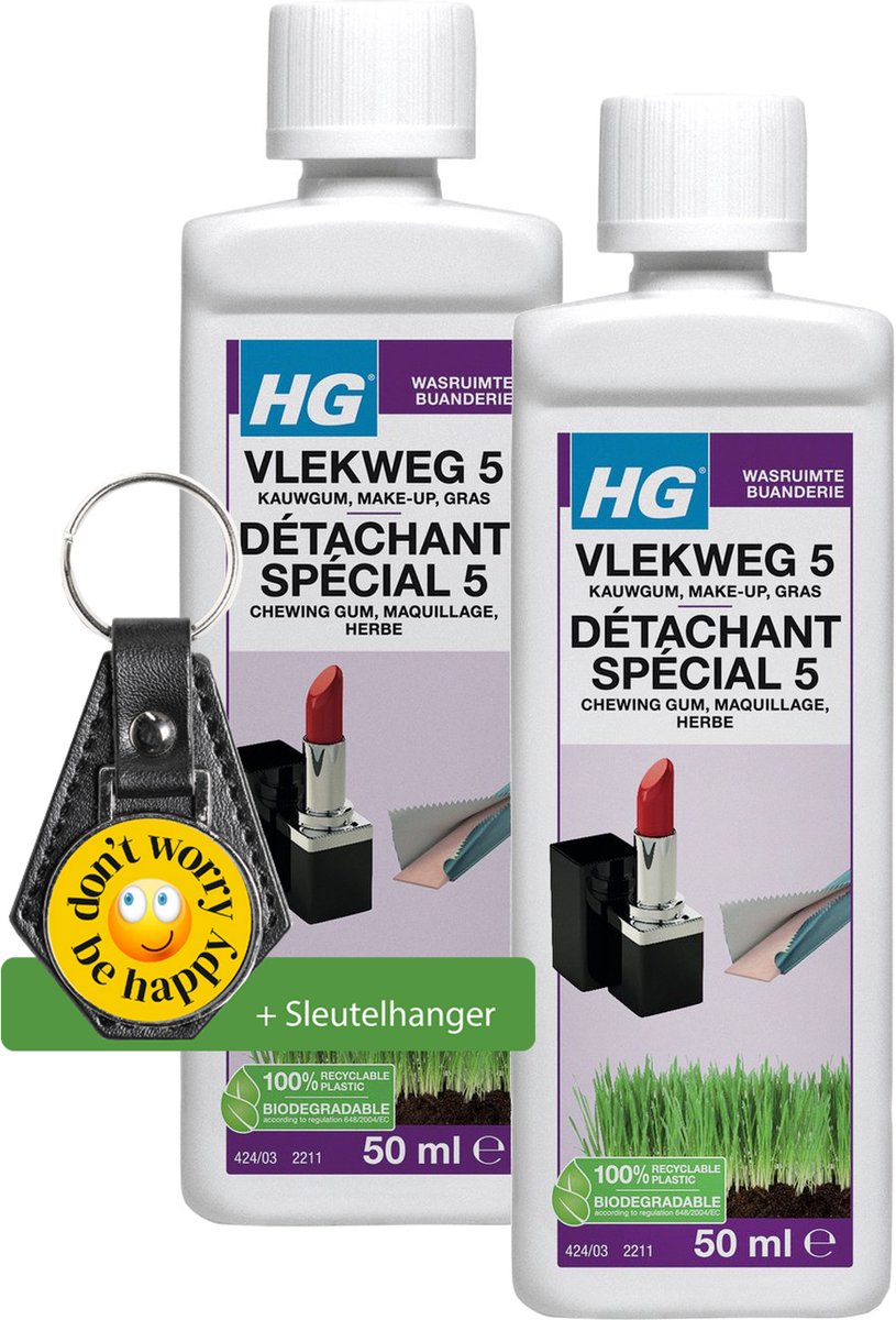 HG Vlekweg 5 - Kauwgom - Make-up - Gras - Inclusief sleutelhanger