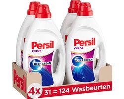 Persil Gel Color - Vloeibaar Wasmiddel - Gekleurde Was - 4 x 31 Wasbeurten - Voordeelverpakking