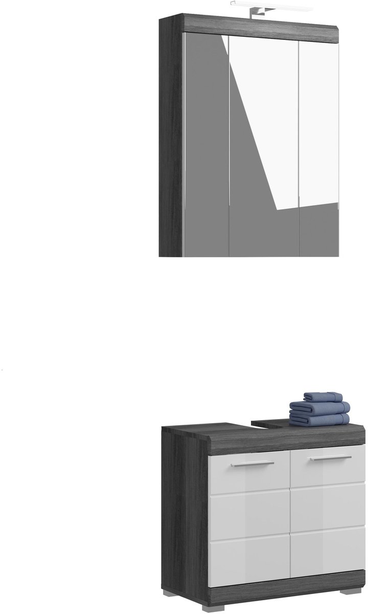 xonox.home badkamermeubel Scout rookzilver imitatie 60x191x34 cm