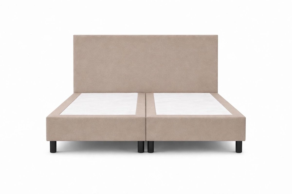 Boxspring Ayla Royal - 120x220 Zonder matras - Beige Glad - Ayla Matrassen - 1 persoons