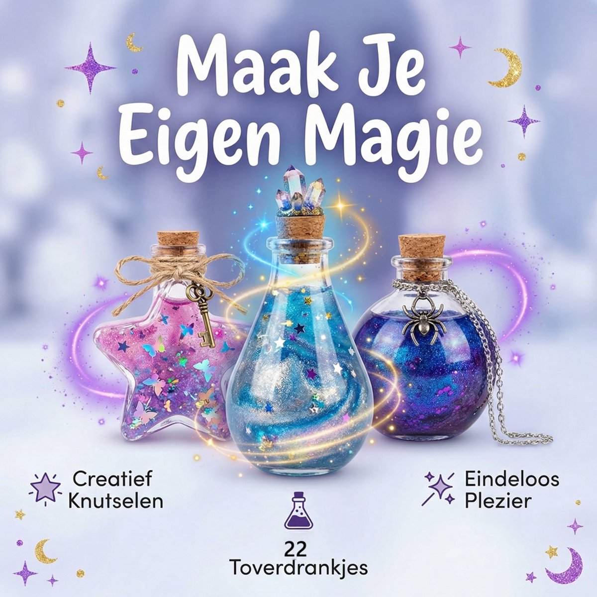 ITMNMNL Kit Potion Magique – 22 Bouteilles Et Accessoires – Créatif Dès 6 Ans