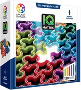 SmartGames IQ Matrix - Logisch Denkspel & Reispuzzel - 120 Opdrachten met Holle Puzzelstukken - Educatief Solospel - Vanaf 7 Jaar