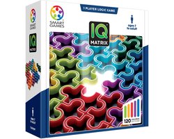 SmartGames IQ Matrix - Logisch Denkspel & Reispuzzel - 120 Opdrachten met Holle Puzzelstukken - Educatief Solospel - Vanaf 7 Jaar