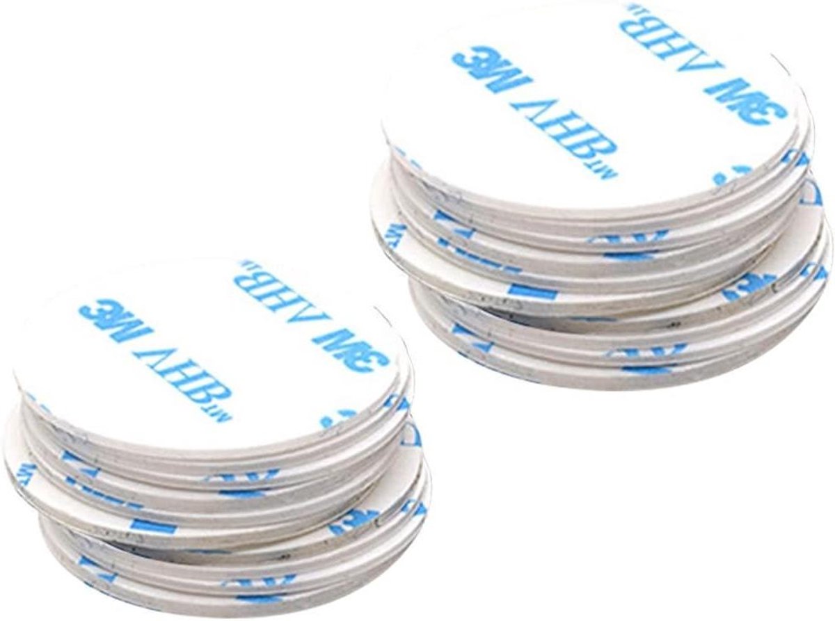 Dubbelzijdige Lijm Cirkels - Plakstickers - Bevestiging Dashboard - Hittebestendig - 10 Stuks