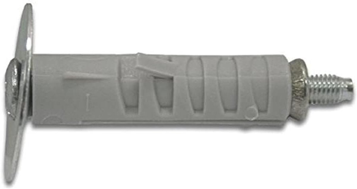 Nylon pluggen set - Keilankers pluggen - Muurbevestiging - Optimale krachtverdeling - 100 stuks - Wit