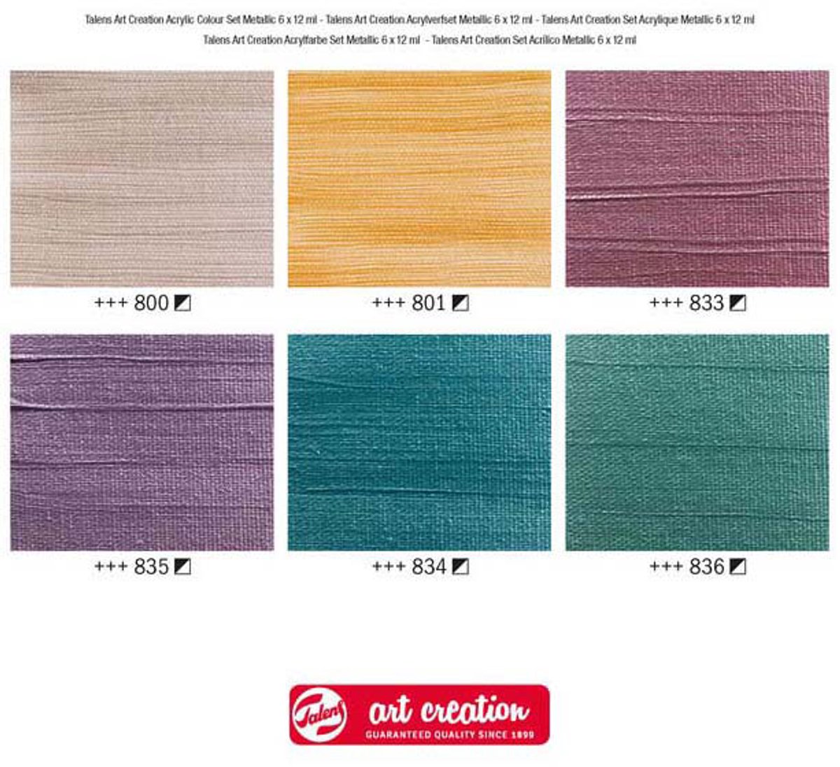 Talens Art Creation Acrylverf set Metallic | 6 x 12 ml — afbeelding 5