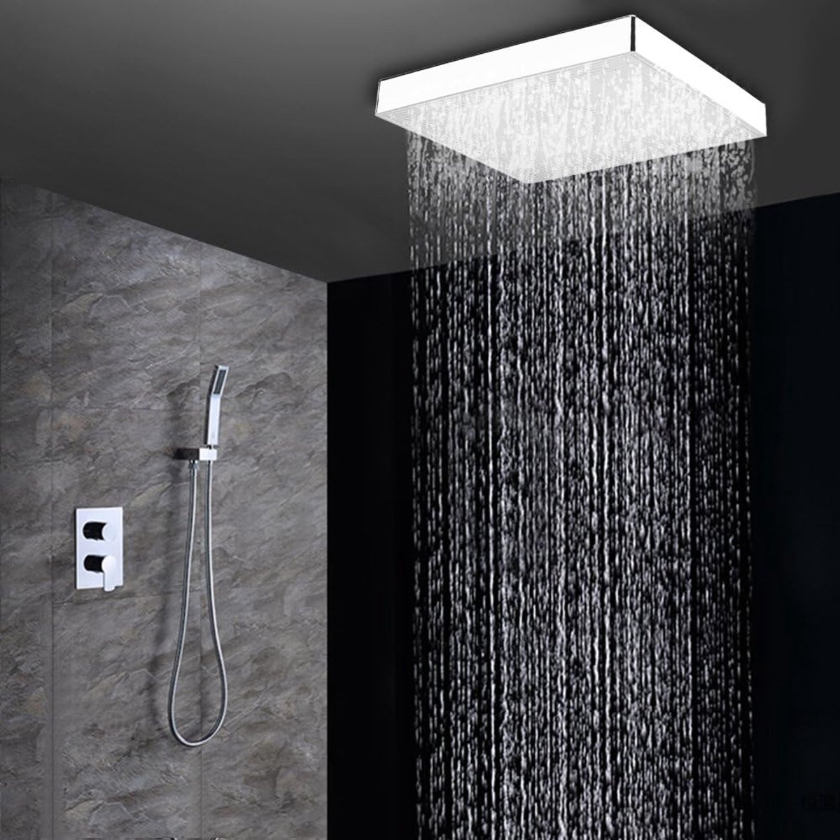 Douchekop Verlichting - Regendouchekop LED - Badkamer Sfeer - Waterdruk Aangedreven - 20 c