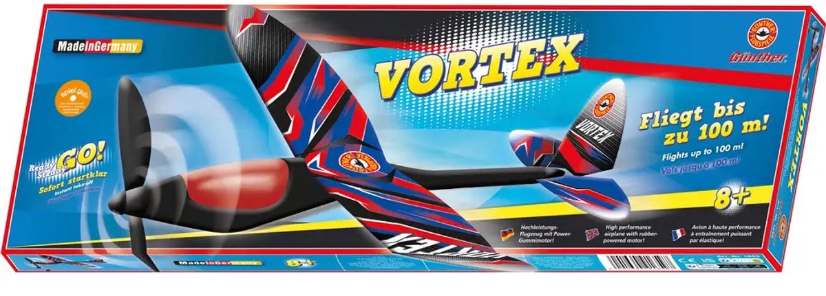 Günther vliegtuig speelgoed VORTEX Gummimotor-Flugmodell 49x50cm.