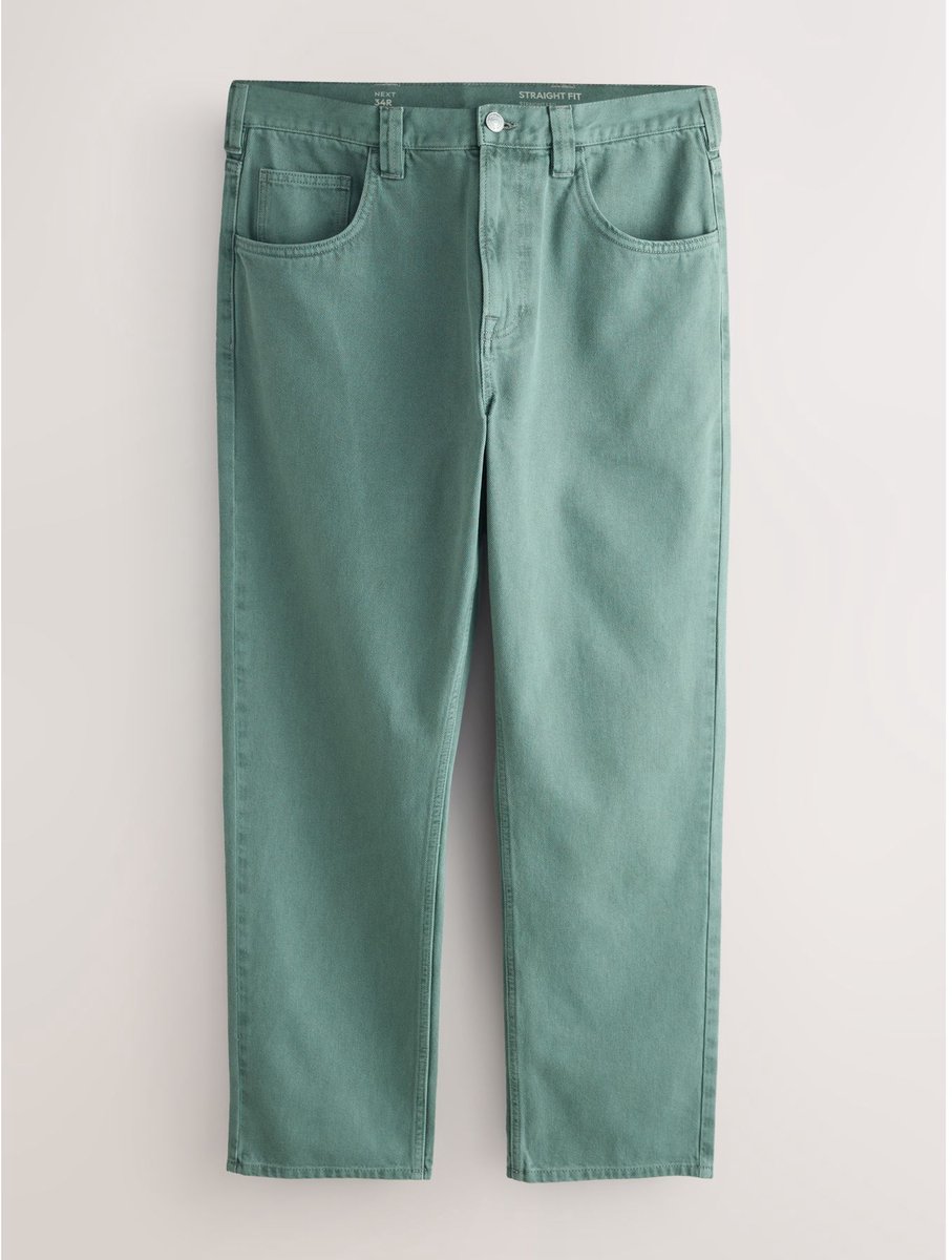 Next - Heren - Jeans met rechte pasvorm - Groen