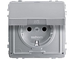 Stopcontact met Klep - Wandcontactdoos - Veilig Aansluiten - AQUADESIGN Bescherming - Aluminium