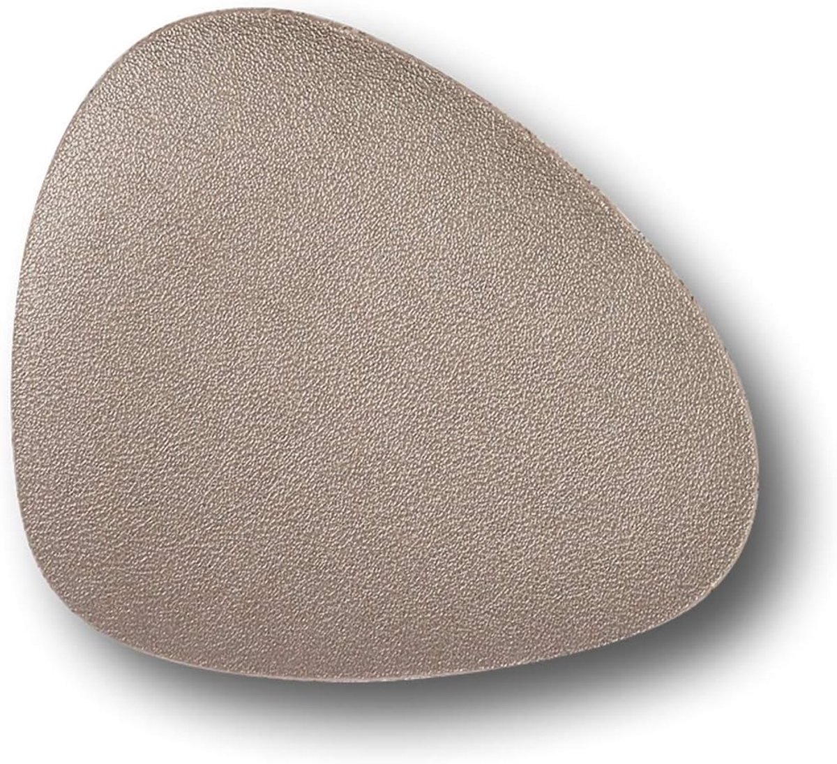 Glazen Onderzetters - Set van 6 - Tafel Beschermen - Duurzaam Kunstleer - 12 x 10 cm - Beige