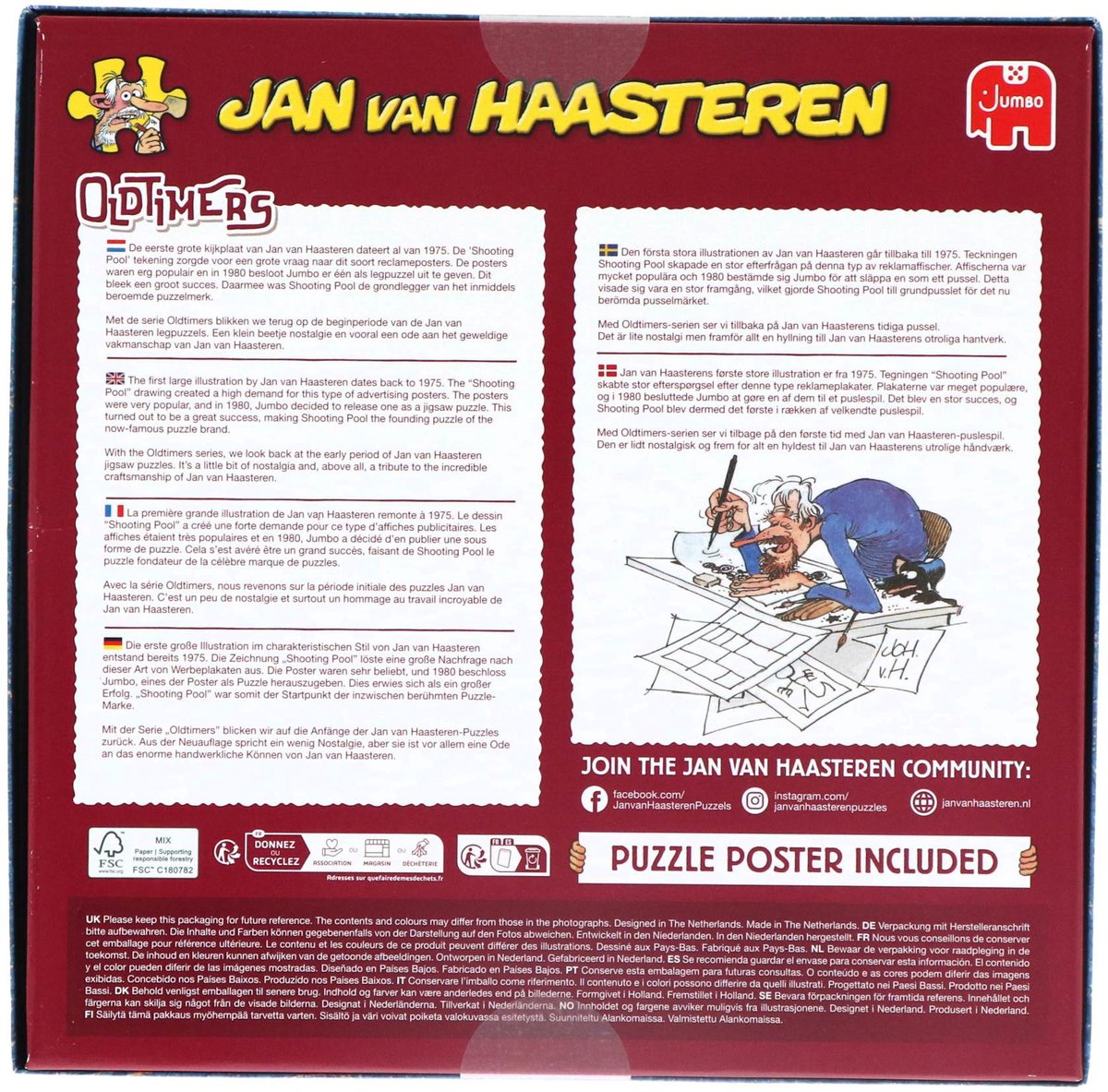 Jan van Haasteren - Oldtimers - The Bachelor - 1000 Stukjes puzzel — afbeelding 3
