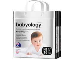 Luiers Maat 0-1 (0-5kg) - Premium Kwaliteit - 30 Stuks - Dermatologisch Getest - 12+ Uur Droog - Ultra Zacht en Ademend - Dubbele Anti Lek Bescherming - REACH Getest