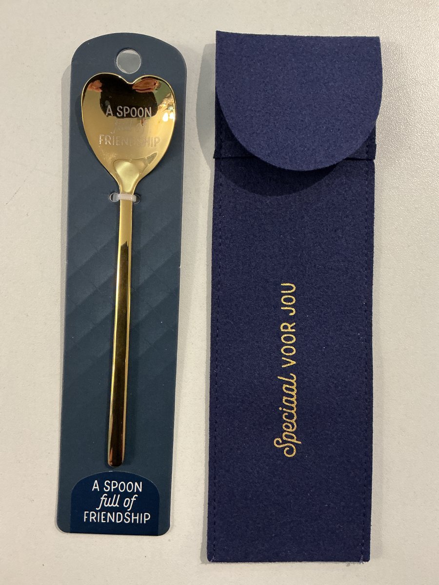 GOUDEN HARTLEPEL - A SPOON FULL OF FRIENDSHIP + ZAKJE