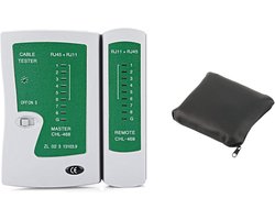 Netwerktester Master - Kabel Tester - Netwerk Controleren - RJ45 RJ11 Poorten - 15x11x3 cm - Zwart