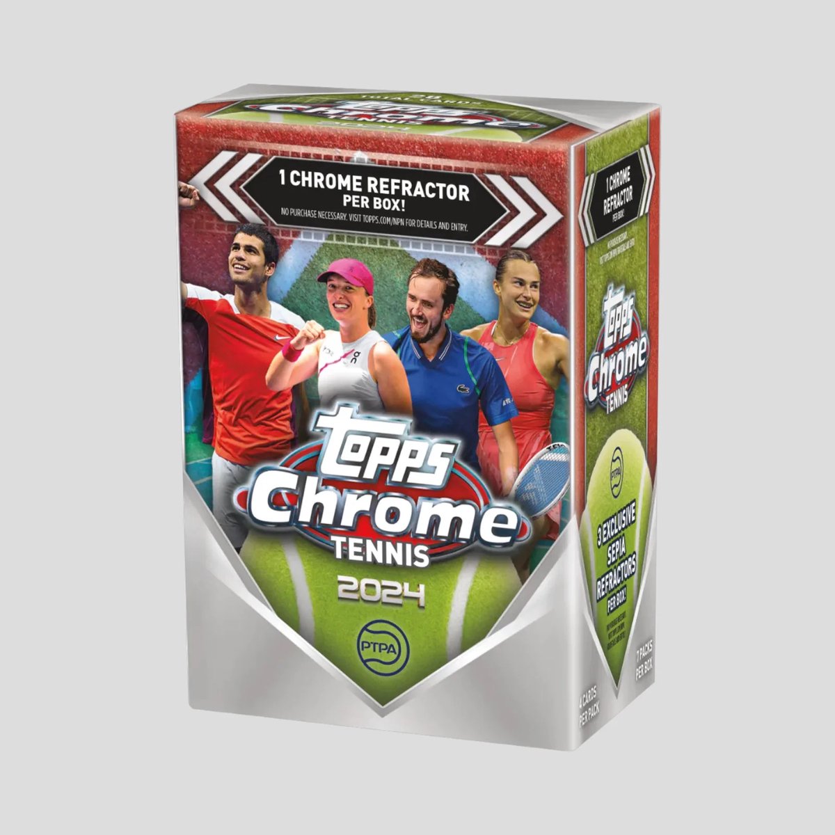 2024 Topps Chrome Tennis Blaster Box Trading Cards